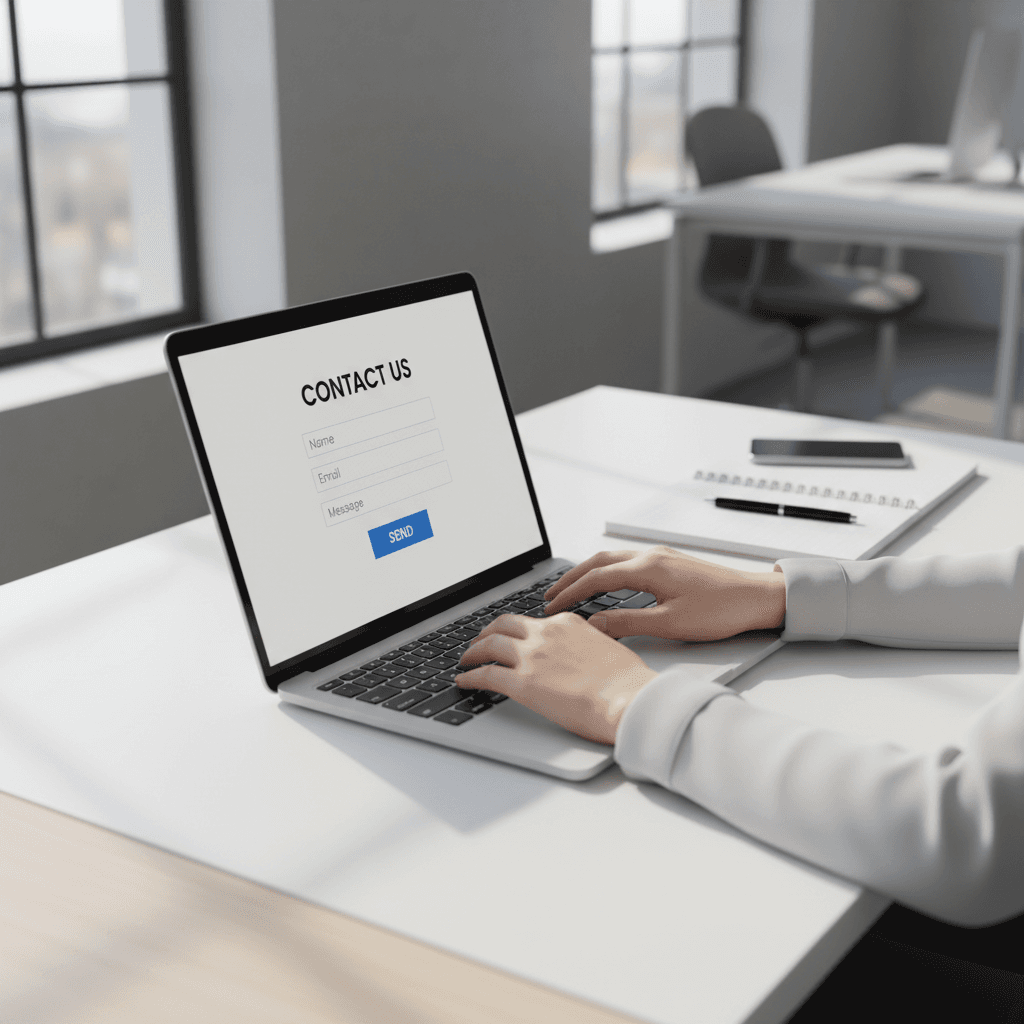 Secure contact communication on laptop screen